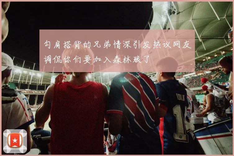 勾肩搭背的兄弟情深引发热议网友调侃你们要加入森林狼了